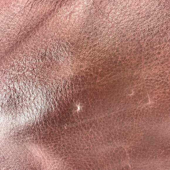 FOSSIL Sydney Burgundy Leather Double Handle Large Tote Bag Zip Top - Picture 13 of 14